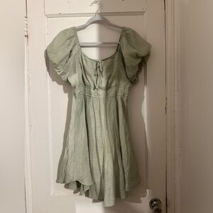 Easel Sage Green Mini Dress